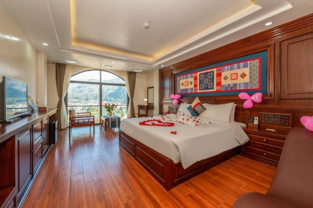 Phòng ngủ tại khách sạn Sapa Passion & Spa
