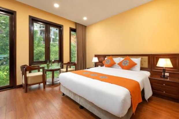 Phòng ngủ tại Sapa Green Forest Hotel And Convention